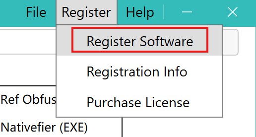 Register Software