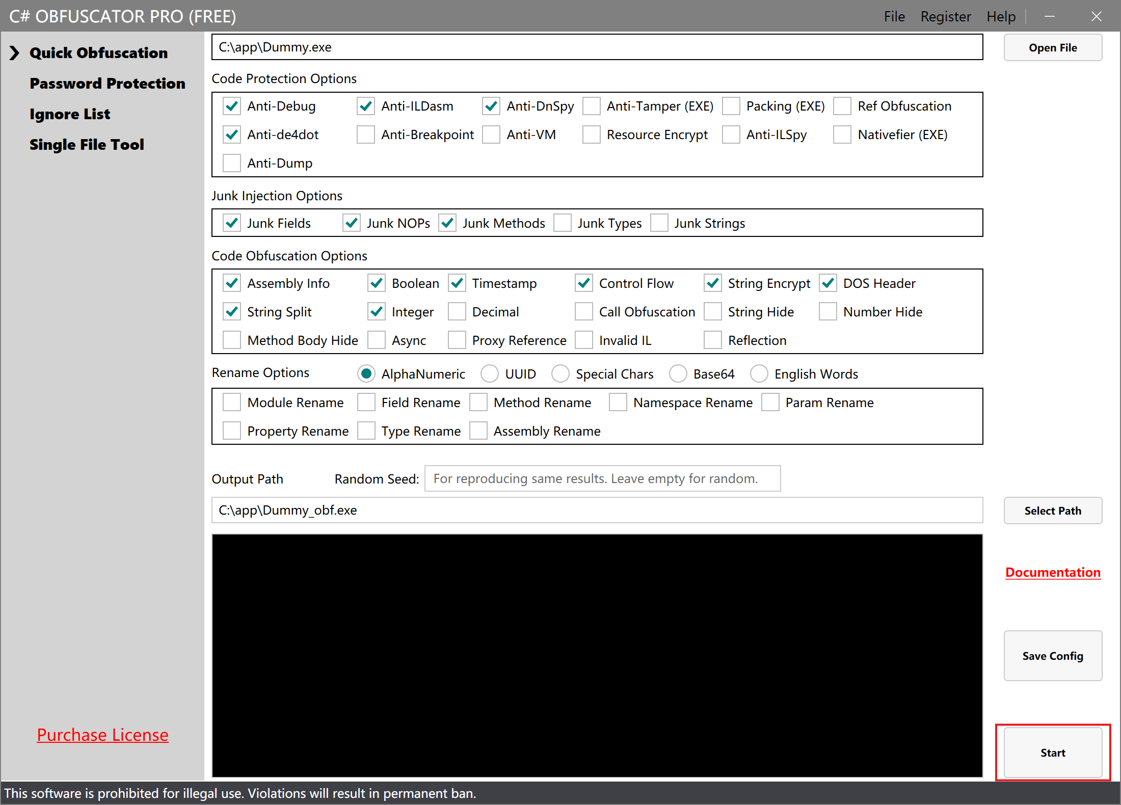 Obfuscate Single-File