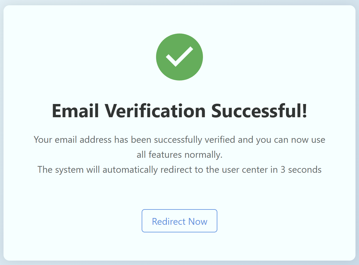 Verification successful