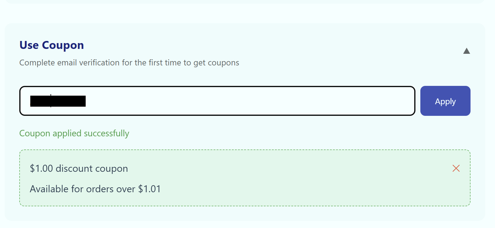 Using Coupon Code