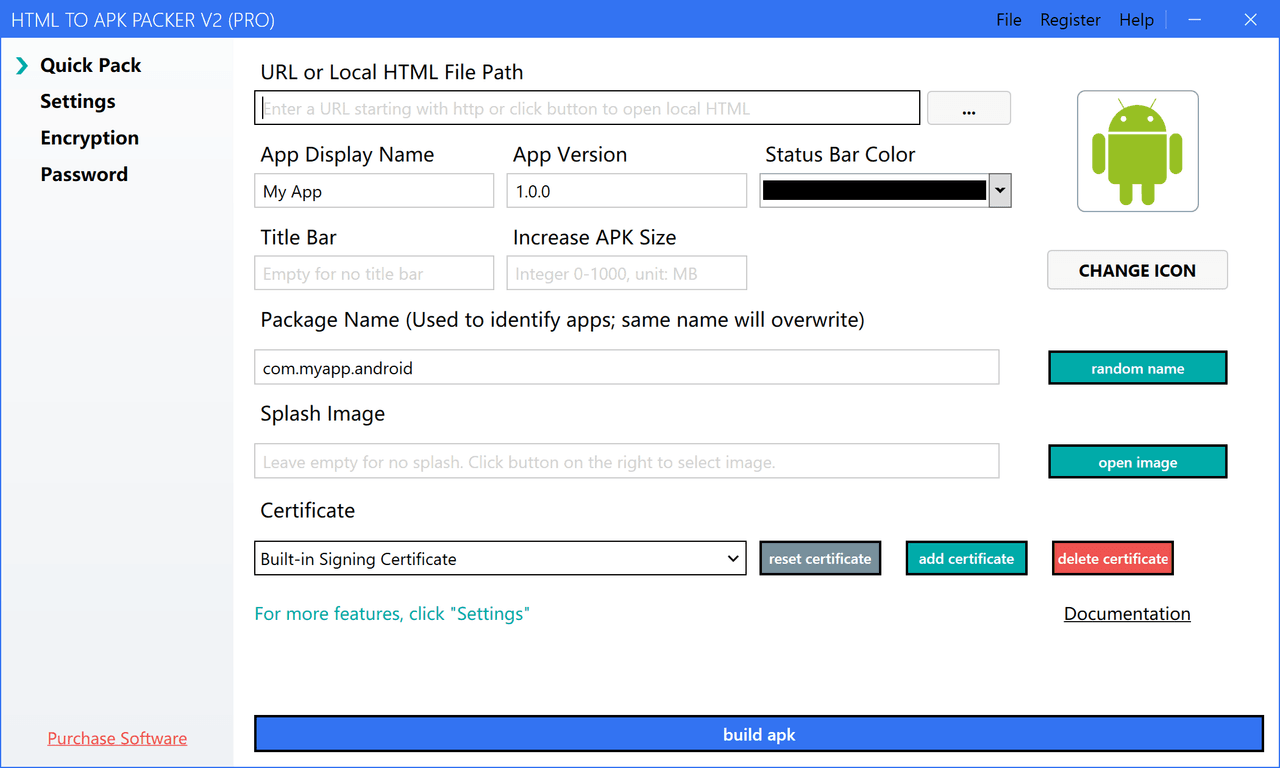 Software Interface