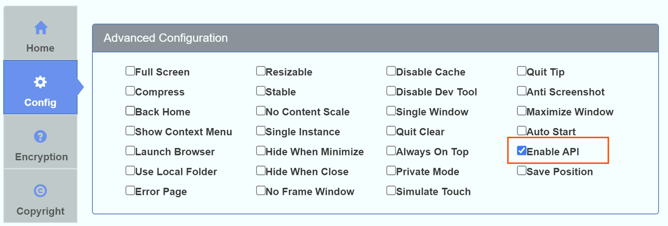 Enable API